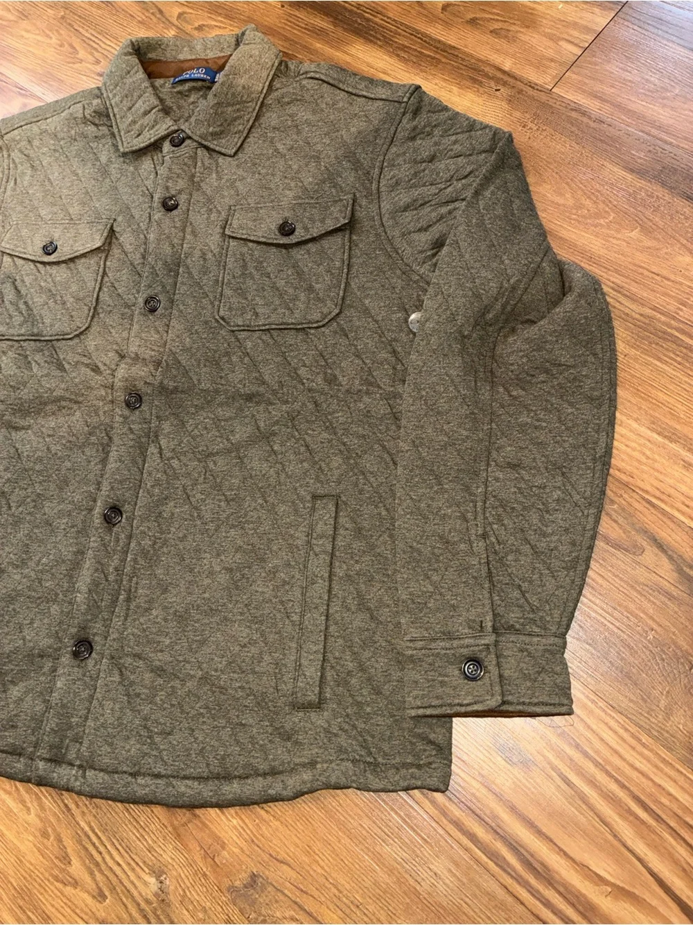 Polo Ralph Lauren Olive Heather Quilted Shirt Jacket